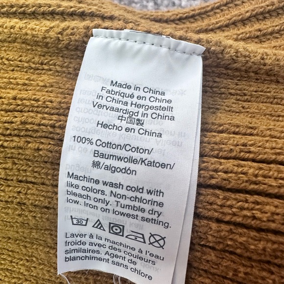 Madewell Open Cardigan with Pockets Mustard Yellow - Picture 9 of 11